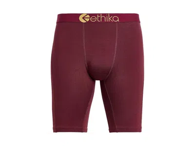 Ethika Righteous Port Men's Underwear Maroon: Sm, Cotton/spandex In Burgundy