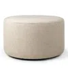 Ethnicraft Barrow Pouf, Large In Off White