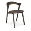 Ethnicraft Bok Dining Chair, Oak Brown With Brown Wool In Oak Brown With Brown Wool