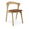 Ethnicraft Bok Dining Chair, Oak With Cognac Leather In Oak With Cognac Leather