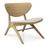 Ethnicraft Eye Lounge Chair With Cushion In Oak W/ Ivory Cushion