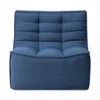 Ethnicraft N701 One Seat Sofa Sectional In Blue