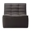 Ethnicraft N701 One Seat Sofa Sectional In Dark Gray