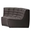 Ethnicraft N701 Sofa Round Corner Sectional In Dark Grey