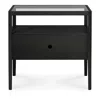 Ethnicraft Spindle Bedside Table In Oak Black