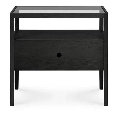 Ethnicraft Spindle Bedside Table In Oak Black