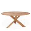 Ethnicraft Teak Circle Outdoor Dining Table - 54 In Teak