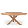 Ethnicraft Teak Circle Outdoor Dining Table - 64 In Teak