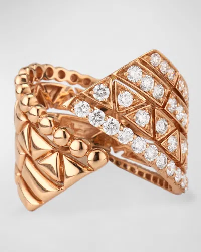 Etho Maria 18k Pink Gold Ring With Diamonds
