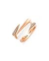 Etho Maria 18k Rose Gold & Ceramic Noble Brown Diamond Openwork Ring In Gold