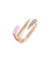 Etho Maria 18k Rose Gold & Ceramic Noble Brown Diamond Openwork Ring In Gold