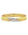 Etho Maria 18k White & Yellow Gold Reflexion Multirow Bypass Bracelet In Gold