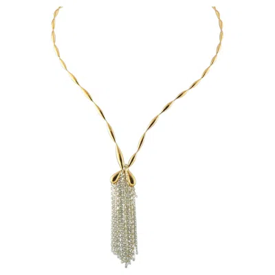 Pre-owned Etho Maria 18k Yellow Gold 22.0ct Diamond Necklace Em12-041726