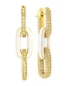 Etho Maria 18k Yellow Gold Lop Diamond & Polished Link Drop Earrings In Gold