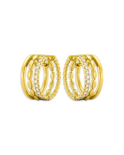 Etho Maria 18k Yellow Gold My Etho Ii Diamond Triple Hoop Earrings, 0.51 Tcw