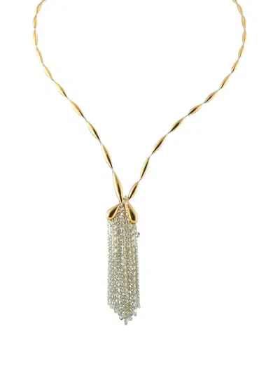 Pre-owned Etho Maria Diamond Tassel-pendant Necklace In Gold