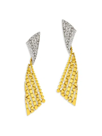 Etho Maria Women's Reflexion 18k Gold & 0.50 Tcw Diamond Drop Earrings