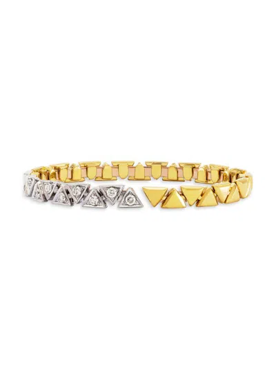 Etho Maria Women's Reflexion 18k Gold & 0.62 Tcw Diamond Cuff