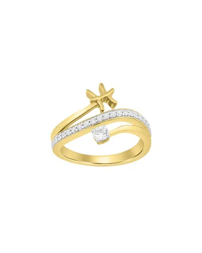 Ethos Creations Brilliant Bloom 14k 0.20 Ct. Tw. Lab-grown Diamond Initial Ring In Gold