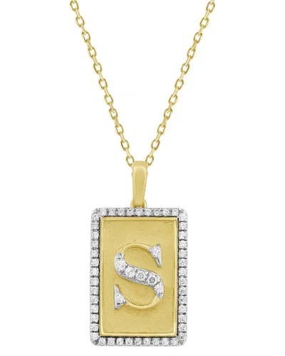 Ethos Creations Brilliant Bloom 14k 0.25 Ct. Tw. Lab-grown Diamond Initial Pendant In Pink