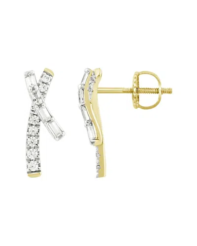Ethos Creations Brilliant Bloom 14k 0.33 Ct. Tw. Lab-grown Diamond Earrings In Gold