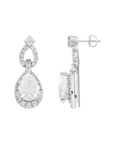 Ethos Creations Brilliant Bloom 14k 2.00 Ct. Tw. Lab-grown Diamond Earrings In Metallic