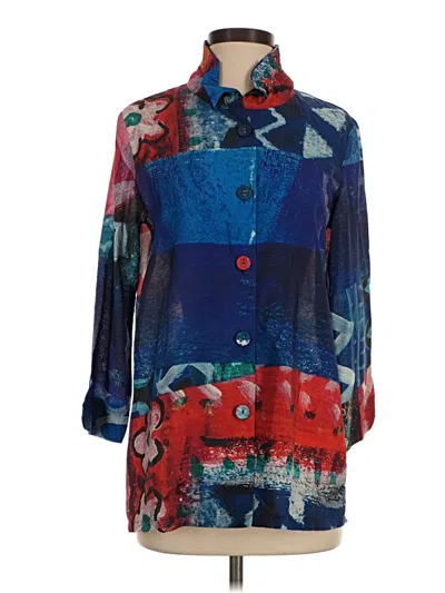 Pre-owned Ethyl 3/4 Sleeve Blouse In Blue
