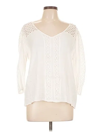 Pre-owned Ethyl 3/4 Sleeve Blouse In Ivory