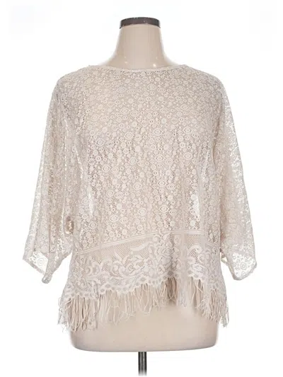 Pre-owned Ethyl 3/4 Sleeve Blouse In White