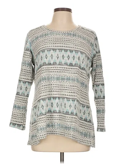 Pre-owned Ethyl 3/4 Sleeve Top Teal Boatneck Tops