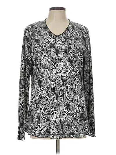 Pre-owned Ethyl Long Sleeve Blouse In Gray