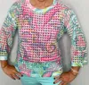 Ethyl Popover Woven Top In Pink Multi In Pink