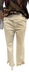 Ethyl Pull On Ankle Pants In Tan In Multi