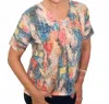 Ethyl Short Sleeve Top In Multicolor In Multi