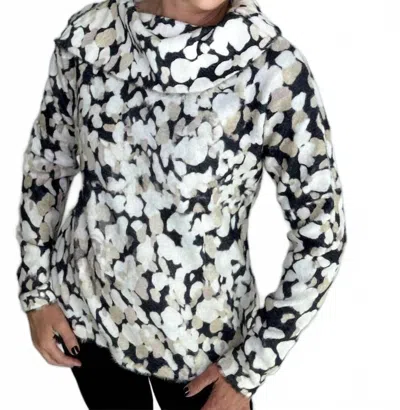 Ethyl Soft Shawl Neck Sweater In White In Multi