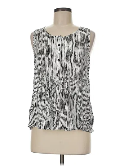 Pre-owned Ethyl Tank Top Silver Strapless Neckline Tops