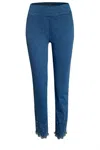 Ethyl Women's Scallop Shine Jeans In Blue In Blue