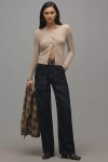 Etica Anson Utility High-rise Barrel Jeans In Black