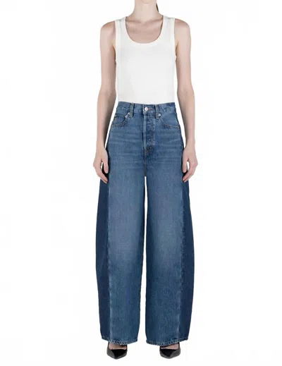 Etica Arden Reworked Wide Leg Jeans In Boulder In Blue