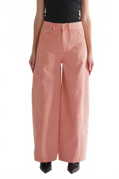 Etica Arden Wide Leg Jeans In Flamingo In Pink