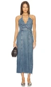 Etica Callista Denim Maxi Dress In Moonbay