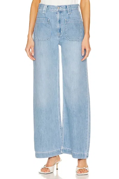 Etica Devon High Rise Wide Leg Jean In Mountain Air In Blue