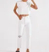 Etica Finn Slim Straight Ankle Jean In Vintage White In White