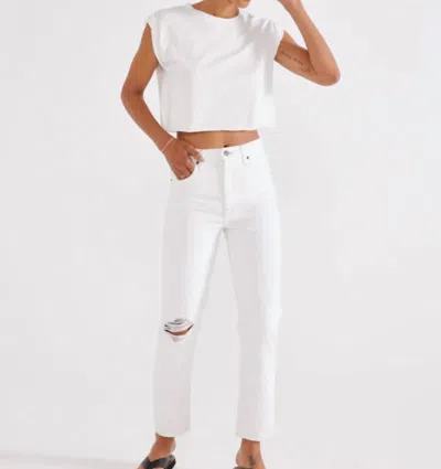 Etica Finn Slim Straight Ankle Jean In Vintage White