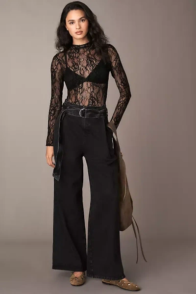 Etica Holmes High-rise Wide-leg Jeans In Black