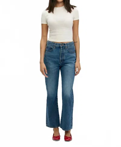 Etica Kent Crop Flare Jeans In Cielo In Blue