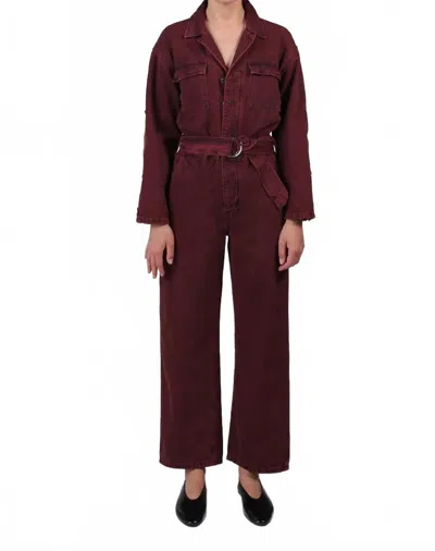 Etica Larsen Utility Jumpsuit In Red
