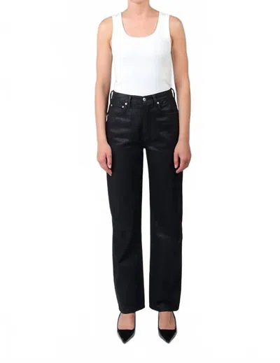 Etica Leia Ultra High Straight Jean In Nocturnal In Black