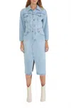 Etica Lotta Denim Dress In Blue Reef In Multi