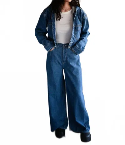 Etica Mansfield Denim Hoodie In Fremont In Blue